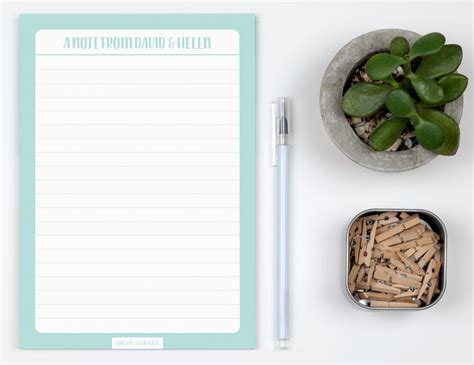 Personalised Plain Notepad For Adults