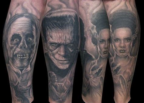 20 Awesomely Creepy Horror Tattoo Designs Movie Tattoos Monster