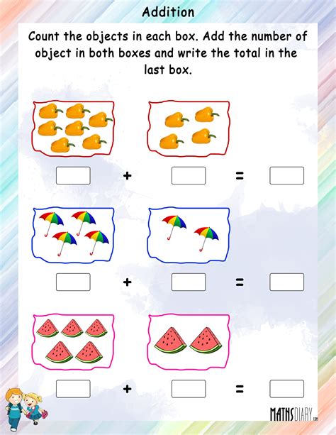 Addition Of Objects Math Worksheets