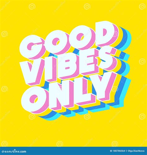 Good Vibes Only Motivational Poster Stock Vector Illustration Of