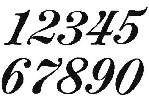 Jumbo Fancy Script Machine Embroidery Font Sizes Etsy Fancy Numbers