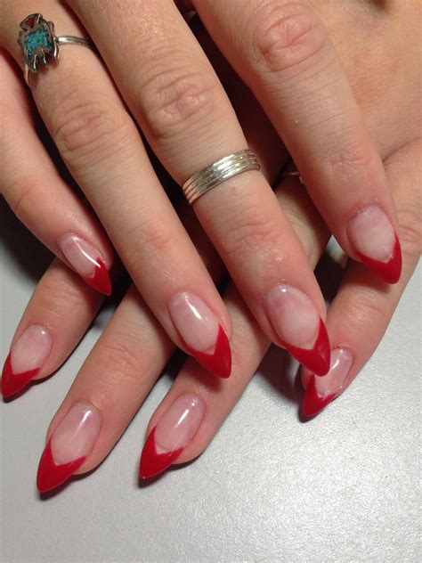 Pin By Cheska On Beauty Ideas In 2020 Red Tip Nails Red Nails