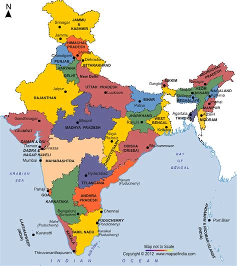 Elgritosagrado Unique India Map With States