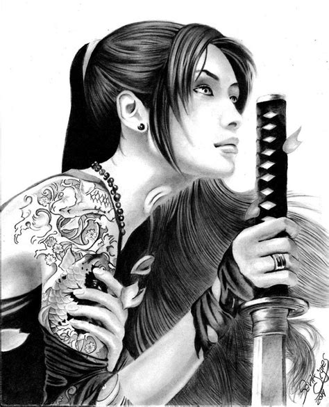 Samurai Girl By Saviroigres Female Samurai Samurai Tattoo Samurai Art