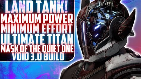 Mask Of The Quiet One Void 30 Titan Build Destiny 2 Youtube