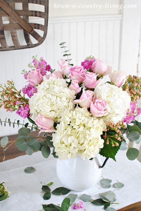 enamel pitcher diy flower arrangement spring flower arrangements diy birthday flowers