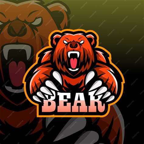 Premium Vector Bear Mascot Esport Logo