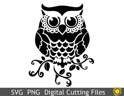 Svg Owl Cutting File For Vinyl Transfer Cricut Silhouette Etsy