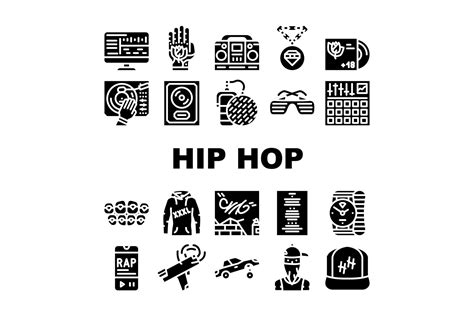 Hip Hop And Rap Music Collection Icons Grafik Von Sevvectors · Creative