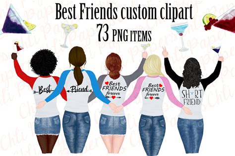 Edit and share any of these stunning best friend clipart pics. Best Friends Clipart (Graphic) by ChiliPapers · Creative Fabrica