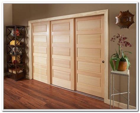 Updating or replacing your closet doors has a large, very visual impact on the room's overall aesthetic. Wood 3 Panel Sliding Closet Doors | Bedroom closet doors ...