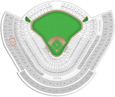 Los Angeles Dodgers Dodger Stadium Seating Chart