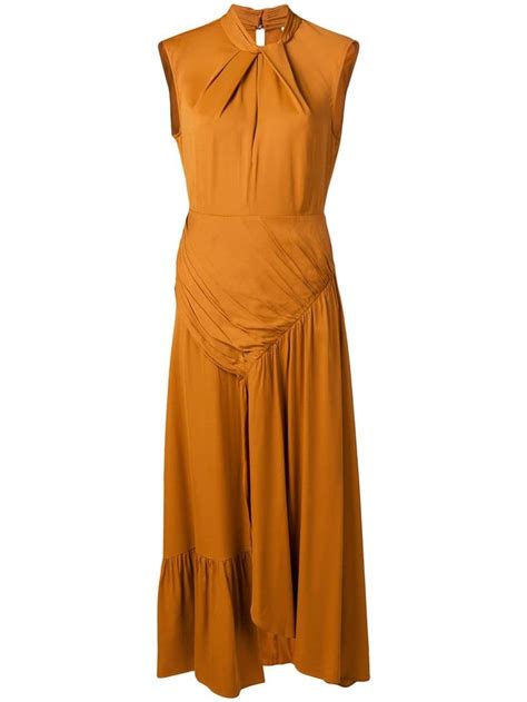 Self Portrait Sleeveless Dress Brown With Images Formal Dresses