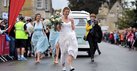 Beautiful Bride Steals The Show As She Stops For Picture On Tour Of