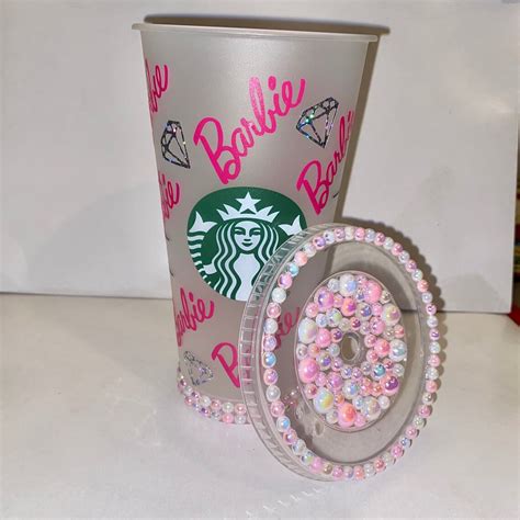 Barbie Rhinestone Starbucks Cup Blinged Venti Cup 24oz Etsy