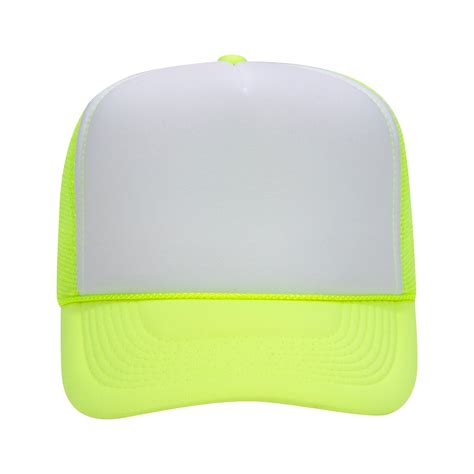 Otto Cap Neon 5 Panel High Crown Mesh Back Trucker Hat Tshirtmart