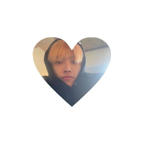 Ateez Hoonjong Heart Icon Black Orange Heart Icons K Pop Heart Png