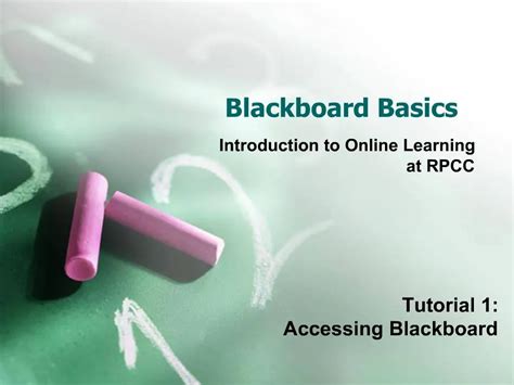 Ppt Blackboard Basics Powerpoint Presentation Free Download Id803146