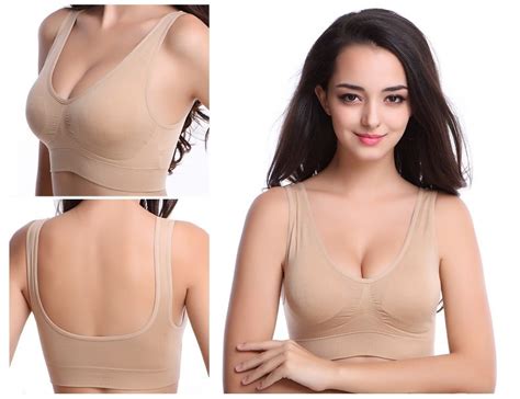Genie Bra With Removable Sponge Padsexy Seamless Two Layer Ahh Bra Body Shaper Push Up3pcsset