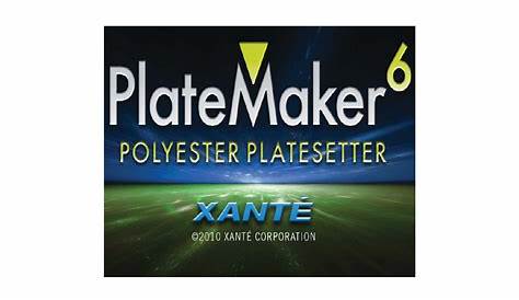 xante platemaker 5 quick reference guide