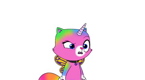 Confused Rainbow Butterfly Unicorn Kitty Sticker By Nickelodeon For Ios
