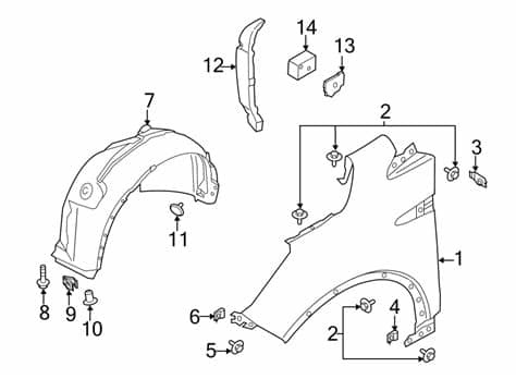 2017 Ford Fender Splash Shield (Front). Liner, Inner ...