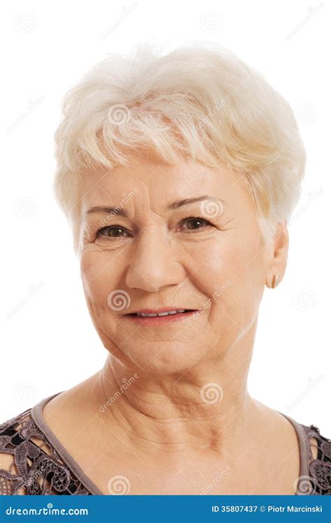 Portrait Of An Old Elderly Lady Stock Image Image Of Look Friendly