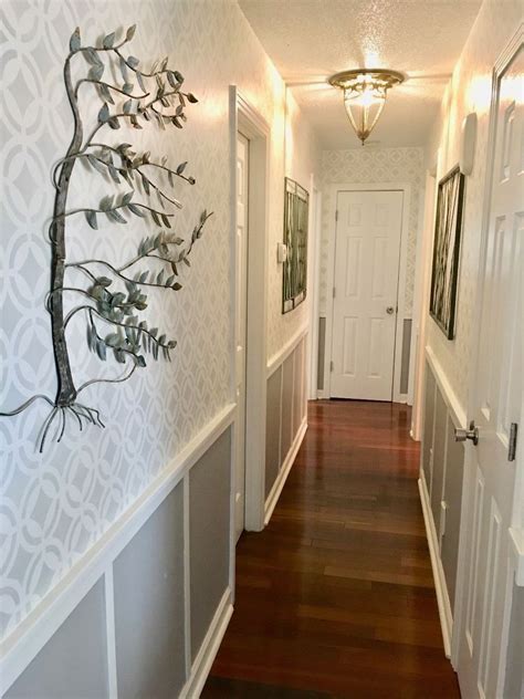Best Diy Hallway Makeover Before After Narrow Hallway Hallway Decorating Narrow Hallway