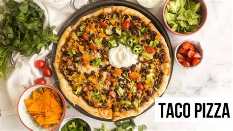 Easy Taco Pizza Load It With Your Favorite Toppings The Recipe Rebel Youtube