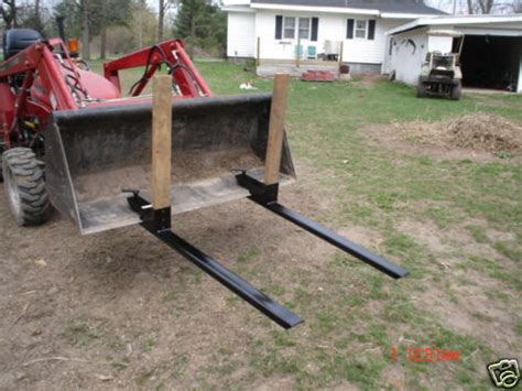 Groundworks Tractor Bucket Loader Pallet Skid Clamp On Forks 42 Hd