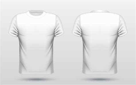 Premium Vector Men White T Shirt Template Front And Back