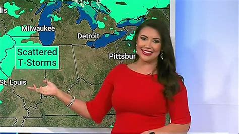 Felicia Combs Tight Red Dress The Weather Channel Rear View