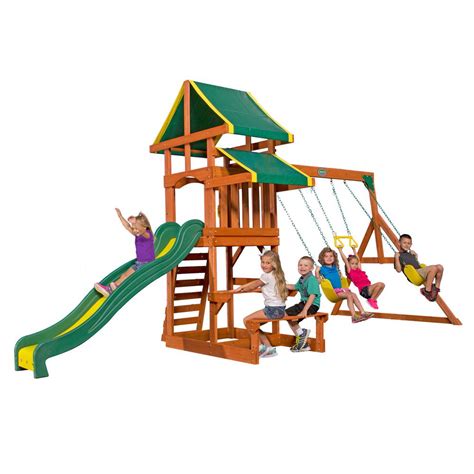 Backyard playset brands that were most highly recommended. Backyard Discovery Tucson All Cedar Playset-65411com - The ...
