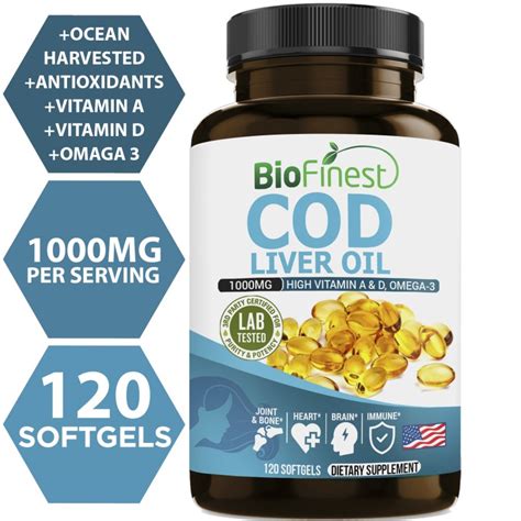 Here are 9 scientifically supported benefits of cod liver oil. Cod Liver Oil Capsules -For Brain, Joint, Heart Health ...