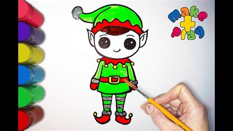 How To Draw Easy Elf On The Shelf Glitter Coloring And