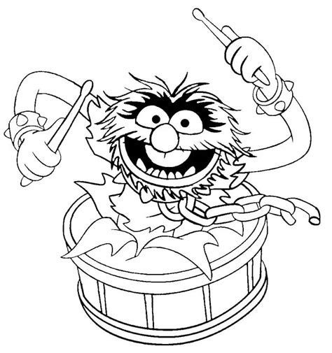 Animal From Muppets Coloring Page Free Printable Coloring Pages For Kids