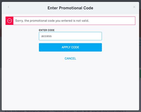 To enter codes, go to menu, then click settings, then open code menu. How to apply a discount or access code to your order ...