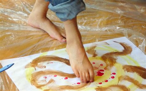 Arts Feet Fingers Paint Women Girls