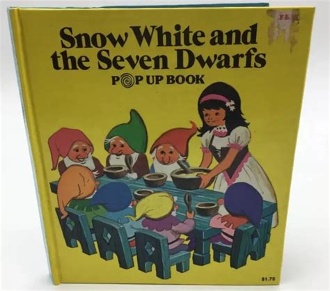 Htf Vintage Snow White And The Seven Dwarfs Fairy Tale Pop Up Book 1978