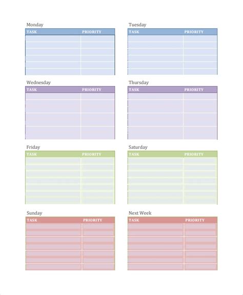 Free 7 Sample Daily Task Templates In Pdf