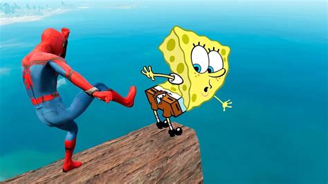Gta 5 Epic Ragdolls Spiderman Vs Spongebob Euphoria Physics Funny