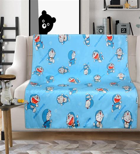 Buy Doraemon Reversible Blanket And Sofa Cover In Multicolour By Saral