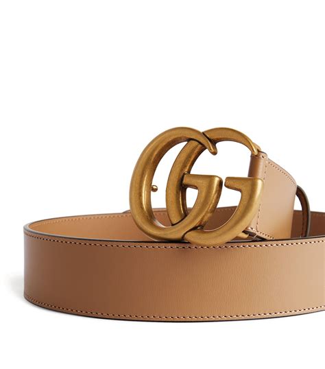 Gucci Brown Leather Marmont Belt Harrods Uk