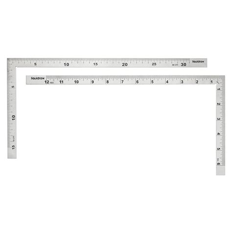 Buy Liquidraw 150 X 300 Mm Stainless Steel L Shape Square Ruler Double
