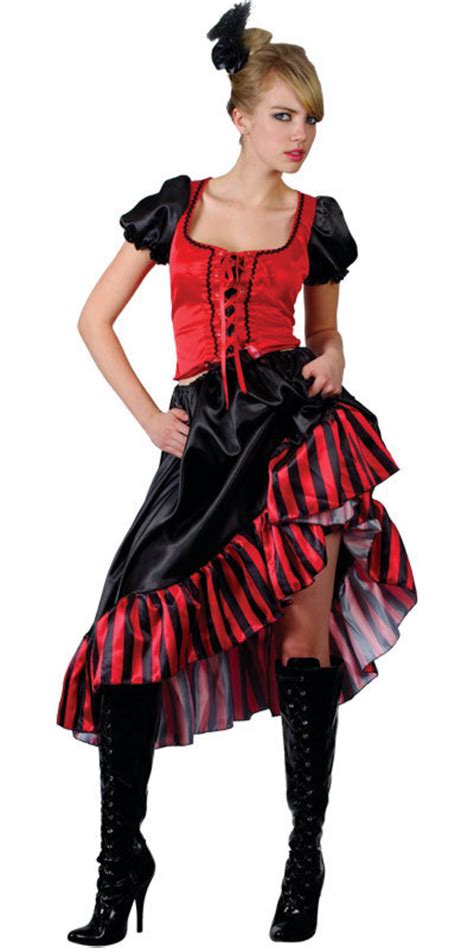 Adult Saloon Gal Burlesque Can Can Girl Wild West Costume Clothing