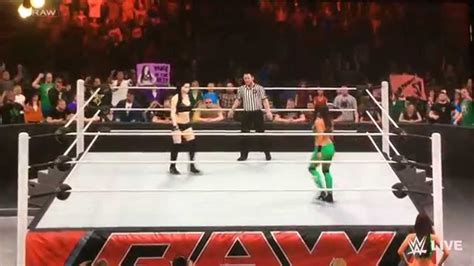 Raw Paige Vs Brie Bella With The Divas Champion Nikki Bella Youtube