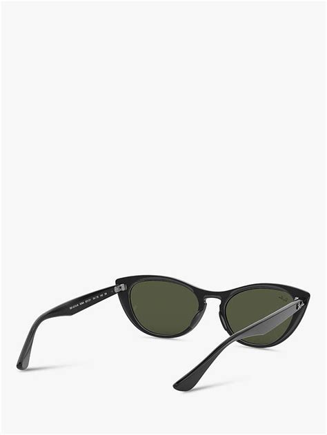 ray ban rb4314n women s cat s eye sunglasses black green gradient at john lewis and partners