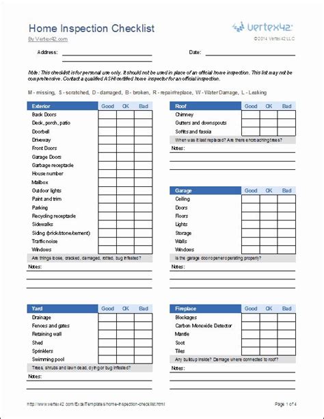 Template sample > templates > warehouse safety inspection checklist template. 30 Home Inspection form Template in 2020 | Home inspection ...