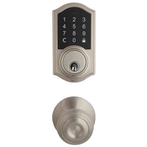 New Defiant Single Cylinder Satin Nickel Square Spin To Lock Electronic
