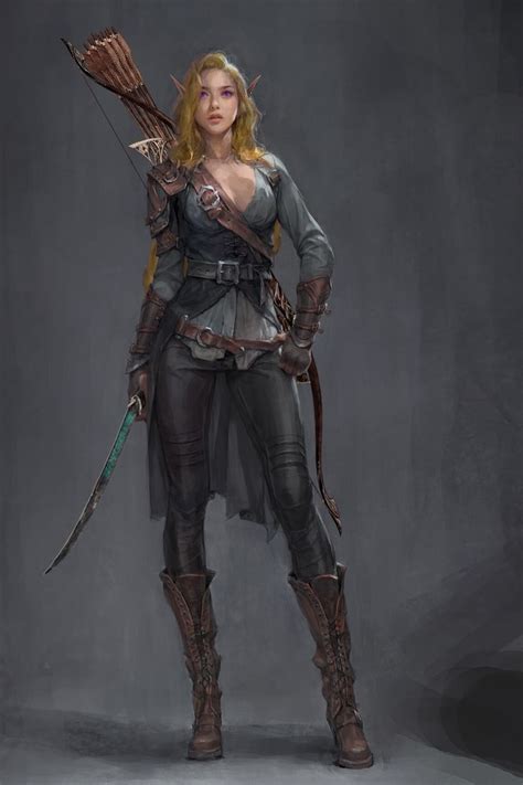 Szil Shen Lumina Female Elf Archer Hunter Female Elf Elf Art Fantasy Female Warrior